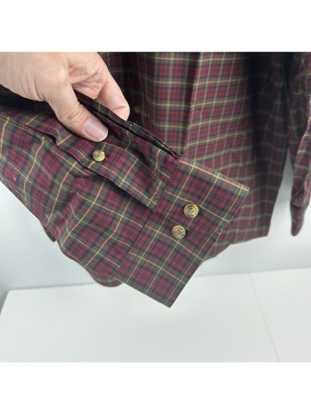 LL Bean Men's Red Plaid 2xlt Tall Button Up 218574 NWT Traditional Fit - Picture 2 of 9